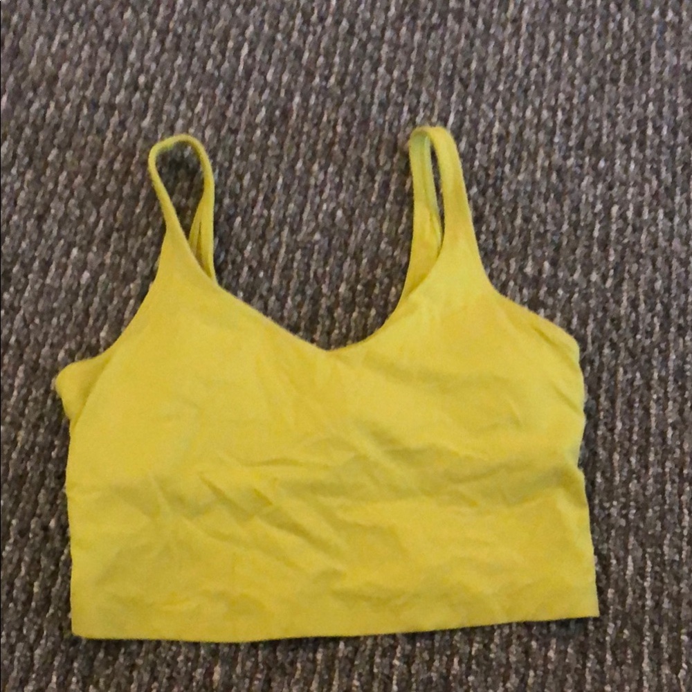 Yellow lululemon Crop Top